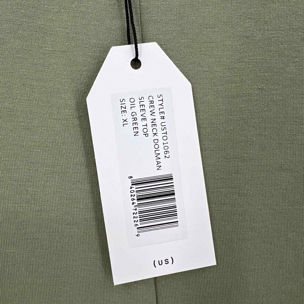 UNIVERSAL STANDARD liquid Jersey Crew Neck Dolman Top Womens XS Oil Green Casual - Picture 11 of 16
